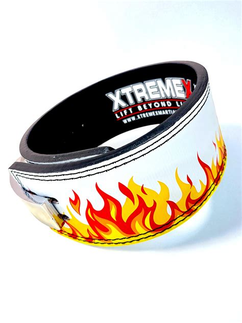 XTREMEX POWERLIFTING 13MM LEVER BELT - FLAME WHITE – XtremeX
