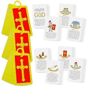Buy Resholder 24 Pcs Armor of God Craft Cards with 3 Yellow Rings VBS ...