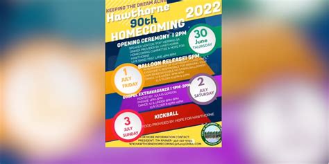 Hawthorne will have a ceremony and live band as part of its 90th homecoming