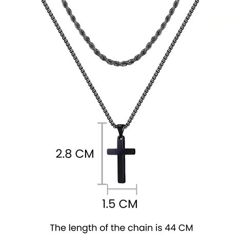 Dual Chic Black Cross Chain | Salty – Salty Accessories