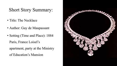The necklace by Guy de Maupassant. | PPTX