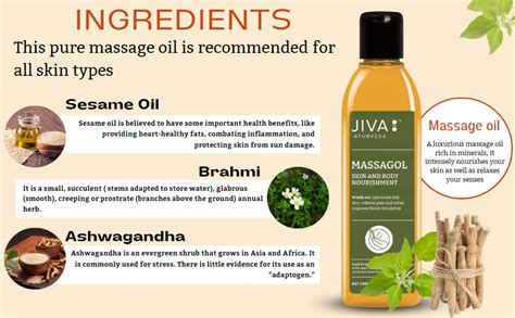 Jiva Massagol Oil 120ml | 100% Ayurvedic Formula | Reduces Muscular ...