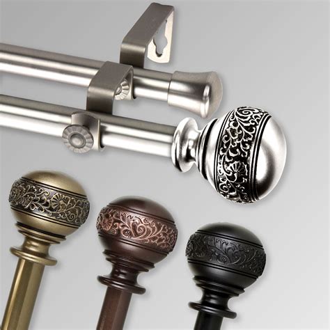 Valeriana Double Decorative Curtain Rod Set