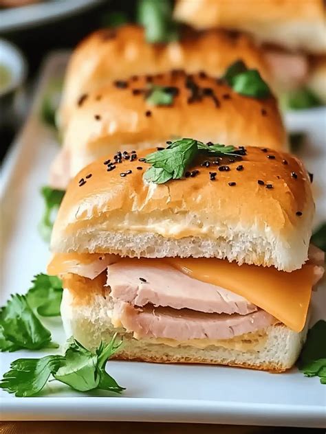 Irresistible Hawaiian Roll Sliders with Turkey and Cheese Bliss ...