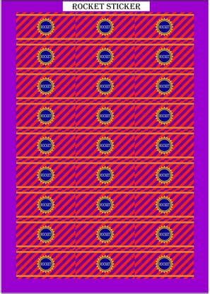 noble foods 27.94 cm Rocket Bomb Diwali Sticker (A4 Size Sheet ...