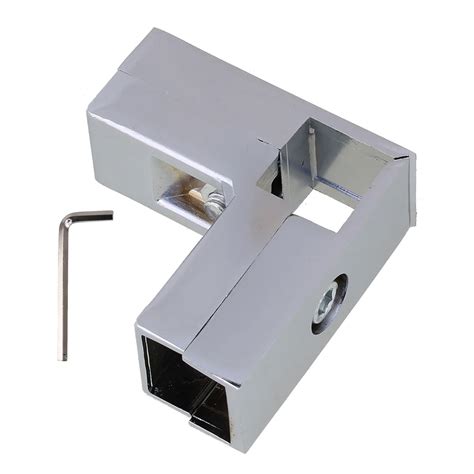 RDEXP Aluminum Alloy 3 Way L Shape Square Tube Clamp Tube Connector ...