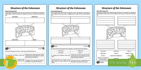The Colosseum Differentiated Worksheet / Worksheet