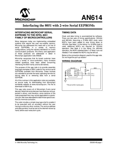 Eeprom interfacing - llb - 1998 Microchip Technology Inc. DS00614B-page ...
