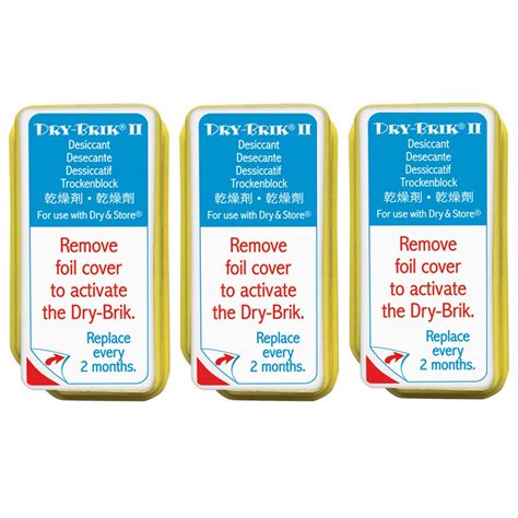 Dry-Brik® II Desiccant Blocks - 3 Blocks (1 Pack of 3 Blocks ...