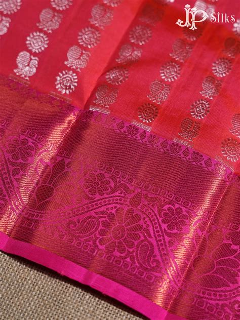 Dark Peach Pink with Pink Pattu Pavadai - D5930 | 1 yr - 2 yr – JP Silks
