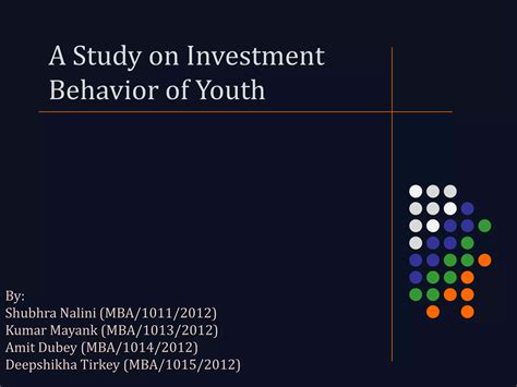 Investment Behavior Of Youth In India | PPTX