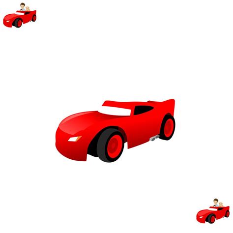 Create custom cartoon of little boy and dog driving in a race car while ...