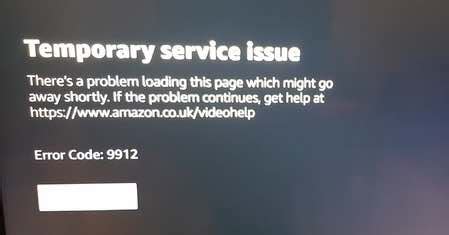 Amazon Prime Video Error Code 9912 的图像结果