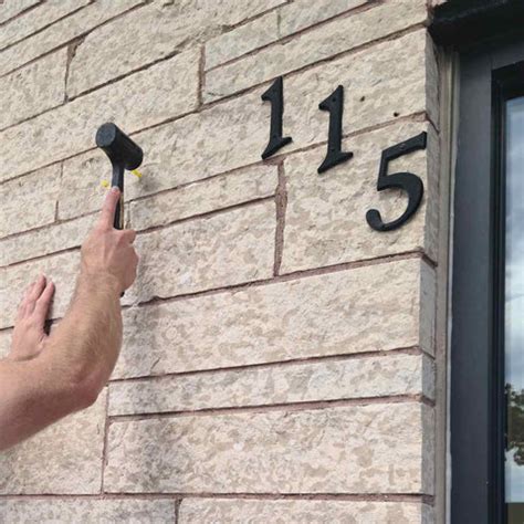 How to Install Floating Mount House Numbers 的图像结果