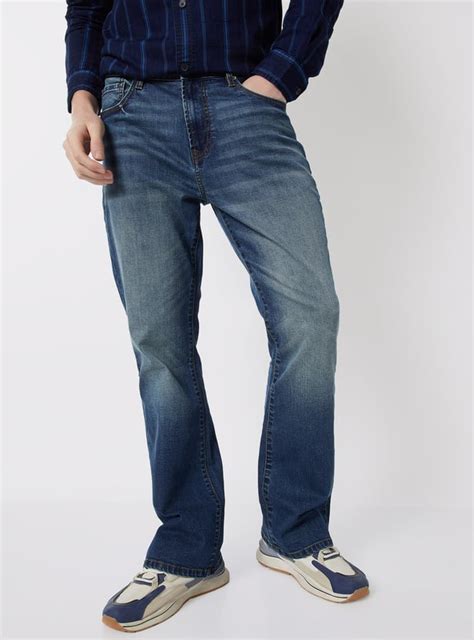 Buy Men Washed Bootcut Jeans Online at just Rs. 1299.0 - 1000015515221 ...