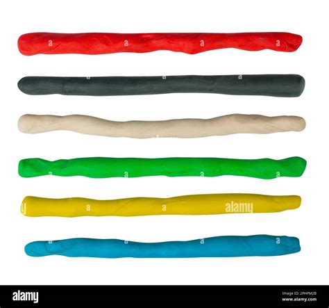 Plasticine Long Stripes Isolated, Modeling Clay Pieces, Creativity ...