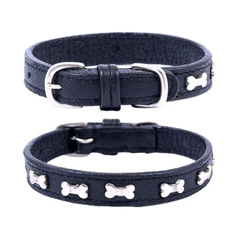 Adil’S Leather Cat Collar - Stylish Six Bone Studded Design, Breakaway ...