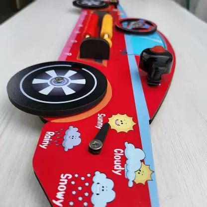 Fun Wooden Game Racing Sports Car Toy Busy Board For Kids and Toddlers