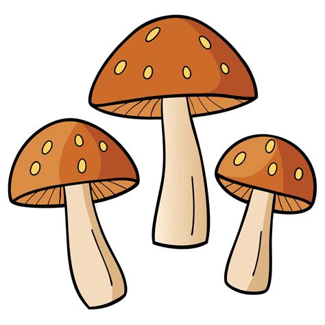 Mushrooms clip art 51288923 Vector Art at Vecteezy