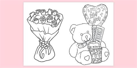 Valentine's Day Colouring In Pages (teacher made) - Twinkl