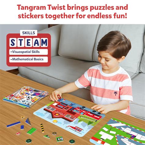 Skillmatics Tangram Twist - Off We Go! No Mess Sticker Art — Toycra