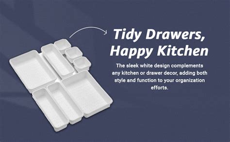 Buy INOVERA (LABEL) 8 Pieces Cutlery Tray For Kitchen Utensils Drawers ...