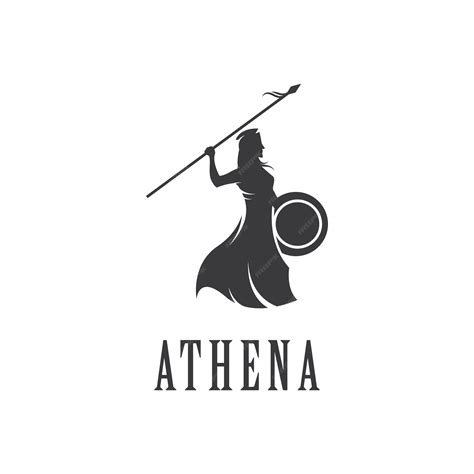 Premium Vector | Silhouette of athena