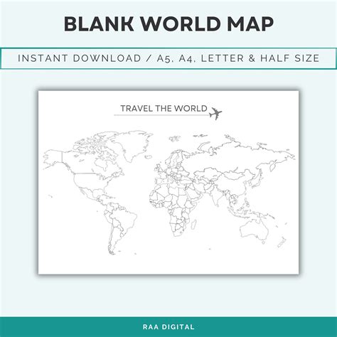 1989 World Map Blank