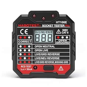 Digital Display Socket Tester - Plug Polarity Phase Check Detector ...