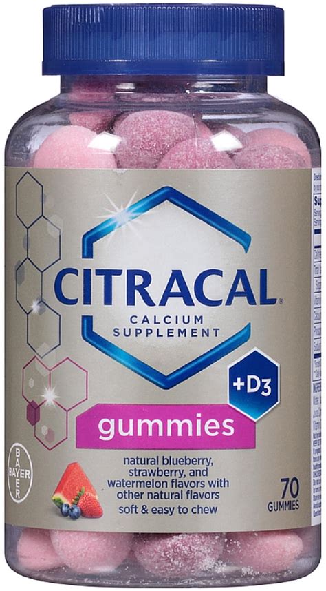 Citracal Calcium Supplement Gummies 70 ea (Pack of 6) - Walmart.com