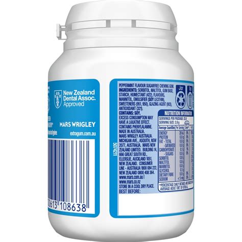 46 Piece Wrigley's Extra Peppermint Gum 64g - Kmart