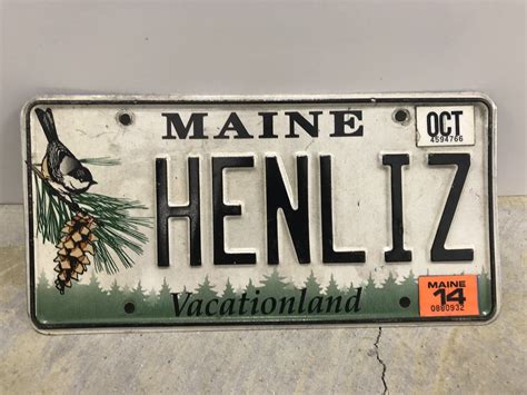 2014 Maine Vanity License Plate “HENLIZ” | eBay