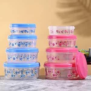 Buy Kuber Industries Set of 8 Storage Containers (Each 2 Pcs 1000-2000 ...