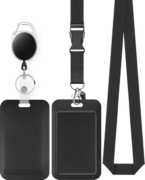 Pawfly Sliding Badge Holder Vertical Plastic Case with Retractable ...