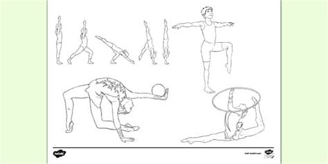 Printable Gymnastics Colouring | Colouring Sheets - Twinkl
