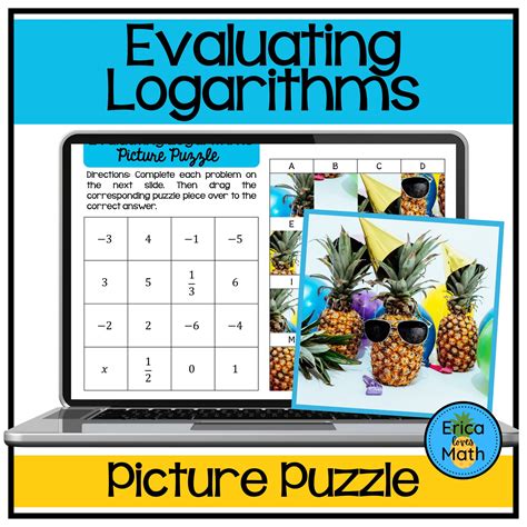 Evaluating Logarithms Digital Activity Picture Puzzle | Made By Teachers