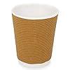 SANWALSA (150 ml,Brown- Pack of 100-Piece, Paper Disposable Ripple Cup ...