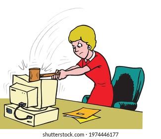 Image result for Lady Destroying Computer