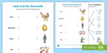 Activities, Games and Worksheets - Jack and the Beanstalk