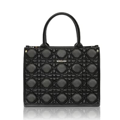 Buy Berrylush Women’s Black Textured Two-Handle Shoulder Bag | Stylish ...
