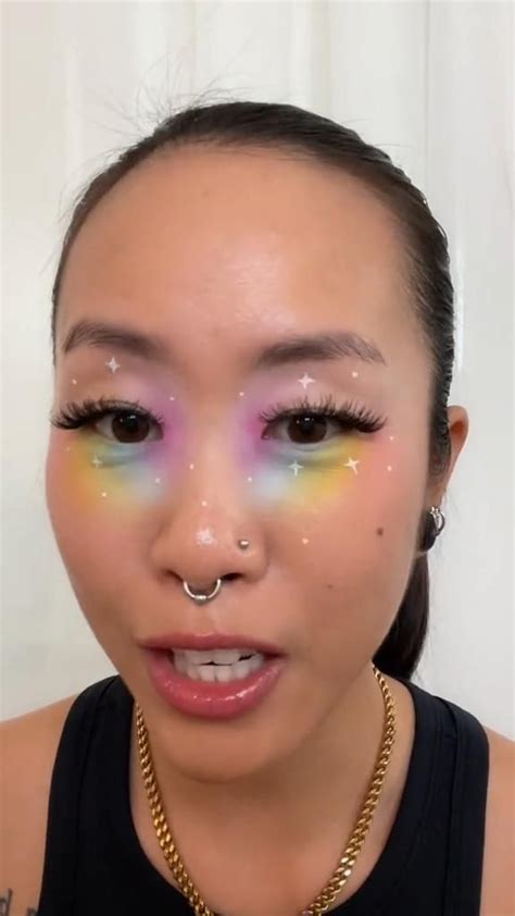 under eye rainbow makeup