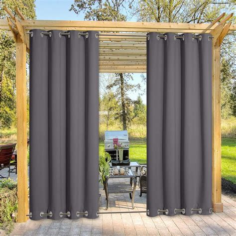 NICETOWN Outdoor Curtains Waterproof for Patio with Weighted Bottom ...