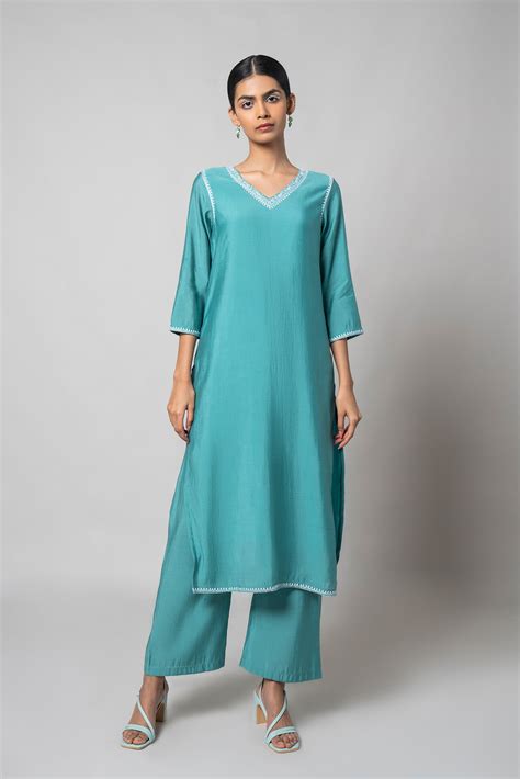 Blue Koi Kurta Set – House of Ayuda