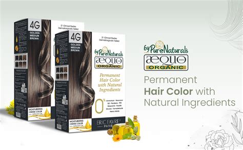 byPurenaturals Aequo Organic Cream Hair Colour 4G Golden Brown for Men ...