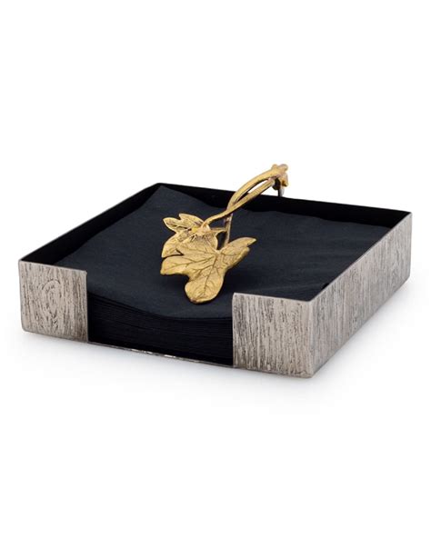 Michael Aram Gold Orchid Cocktail Napkin Holder | Neiman Marcus