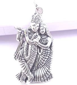 Silver plated Lord Radha Krishna Religious God Pendant Metal Price in ...