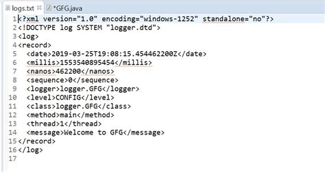 Java Logger 的图像结果