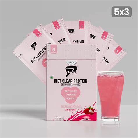 Lychee Protein with Probiotics | 15 Sachets of Protein for Weight Loss ...