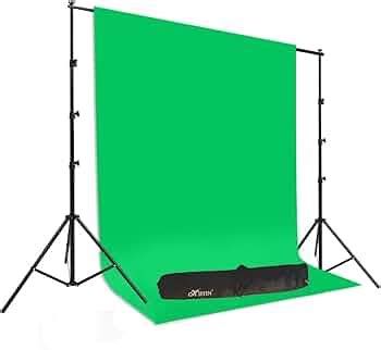 HIFFIN® Green Screen Backdrop with Stand, 8FT X 12FT Wide Green Screen ...