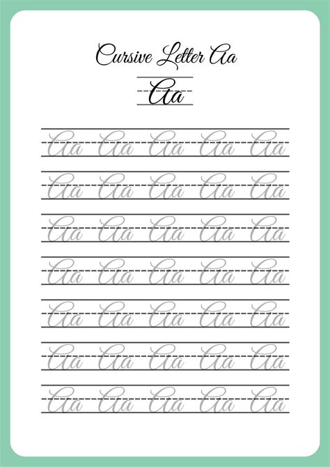 Printable Free Cursive Writing Worksheets | Printable Worksheets